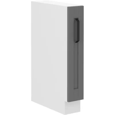 Výsuvná skříňka LAILI - šířka 15 cm, šedá / bílá