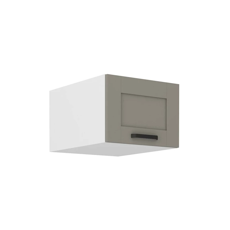 Horní skříňka s výklopnými dvířky LAILI - šířka 50 cm, světle šedá / bílá