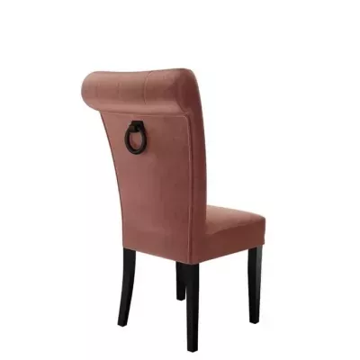 Luxusní jídelní židle NOSSEN 3 - černá / růžová / černé klepadlo