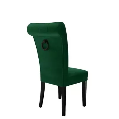 Luxusní jídelní židle NOSSEN 3 - černá / zelená / černé klepadlo