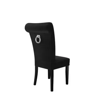 Luxusní jídelní židle NOSSEN 3 - černá / chromované klepadlo