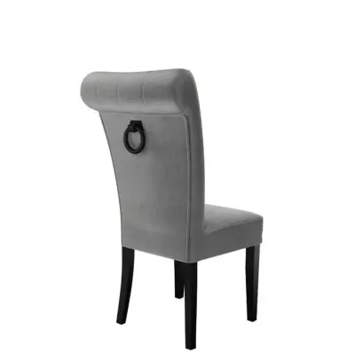 Luxusní jídelní židle NOSSEN 3 - černá / šedá / černé klepadlo