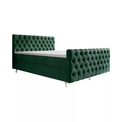 Čalouněná postel 200x200 ADRIA PLUS s úložným prostorem - zelená