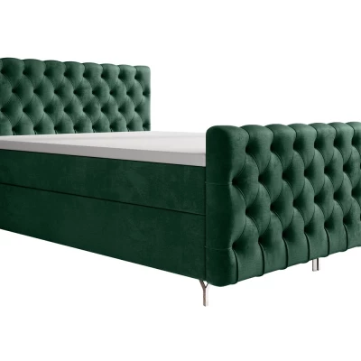 Čalouněná postel 140x200 ADRIA COMFORT PLUS s úložným prostorem - zelená