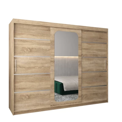 Zrcadlová skříň DONICELA 3 - 250 cm, sonoma