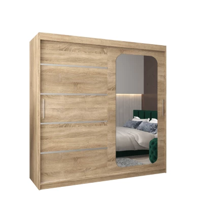 Zrcadlová skříň DONICELA 3 - 200 cm, sonoma