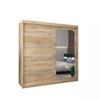 Zrcadlová skříň DONICELA 3 - 200 cm, sonoma