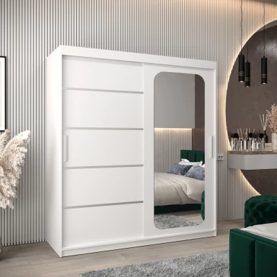 Zrcadlová skříň DONICELA 3 - 180 cm, bílá