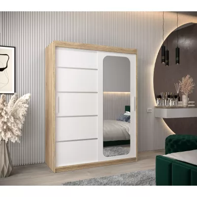 Zrcadlová skříň DONICELA 3 - 150 cm, sonoma / bílá