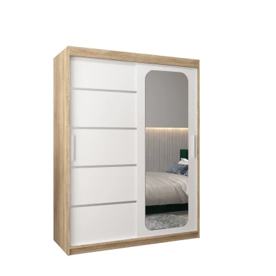 Zrcadlová skříň DONICELA 3 - 150 cm, sonoma / bílá