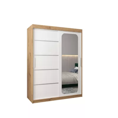 Zrcadlová skříň DONICELA 3 - 150 cm, artisan / bílá