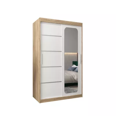 Zrcadlová skříň DONICELA 3 - 120 cm, sonoma / bílá