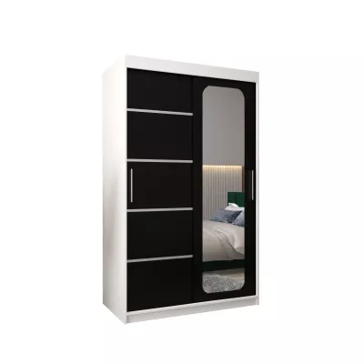 Zrcadlová skříň DONICELA 3 - 120 cm, bílá / černá