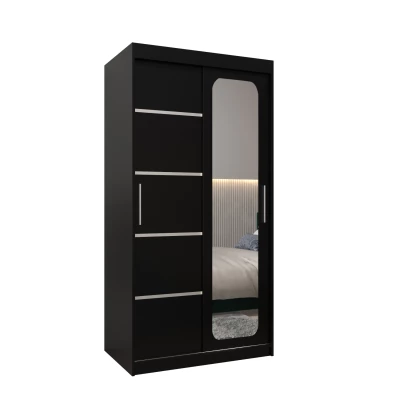Zrcadlová skříň DONICELA 3 - 100 cm, černá