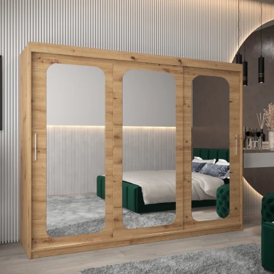 Zrcadlová skříň DONICELA 2 - 250 cm, artisan