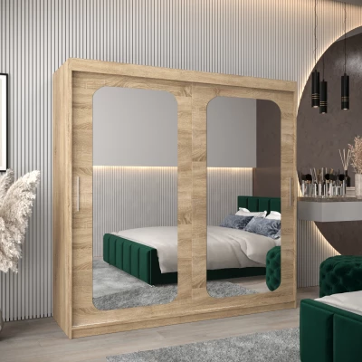 Zrcadlová skříň DONICELA 2 - 200 cm, sonoma