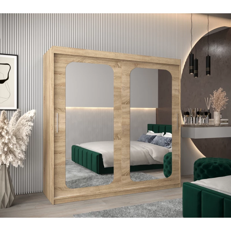 Zrcadlová skříň DONICELA 2 - 200 cm, sonoma