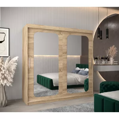 Zrcadlová skříň DONICELA 2 - 200 cm, sonoma