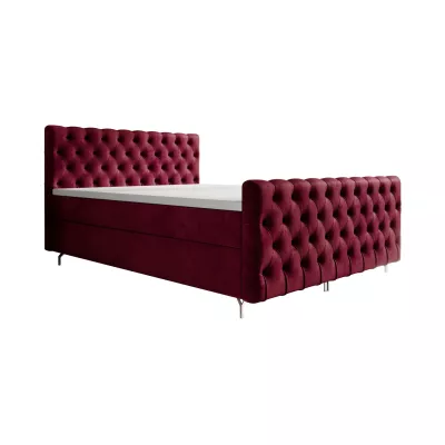 Čalouněná postel 120x200 ADRIA COMFORT PLUS s úložným prostorem - červená