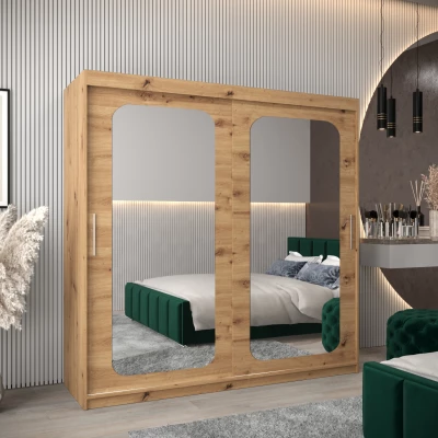 Zrcadlová skříň DONICELA 2 - 200 cm, artisan