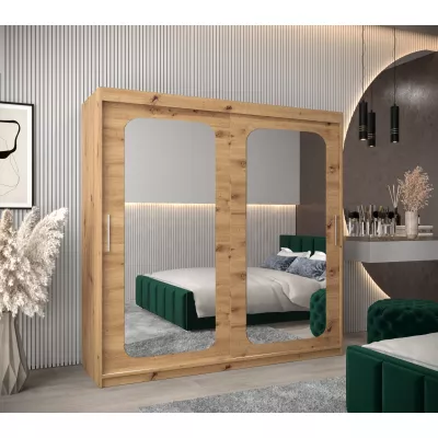 Zrcadlová skříň DONICELA 2 - 200 cm, artisan