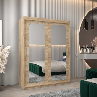 Zrcadlová skříň DONICELA 2 - 150 cm, sonoma