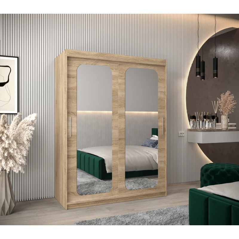 Zrcadlová skříň DONICELA 2 - 150 cm, sonoma