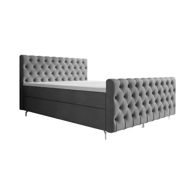 Čalouněná postel 180x200 ADRIA COMFORT PLUS s úložným prostorem - šedá