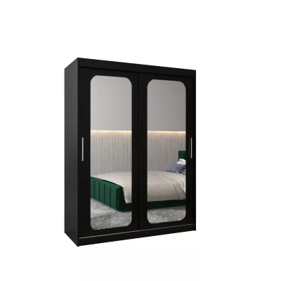 Zrcadlová skříň DONICELA 2 - 150 cm, černá
