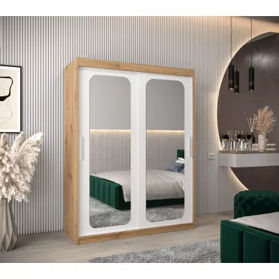 Zrcadlová skříň DONICELA 2 - 150 cm, artisan / bílá