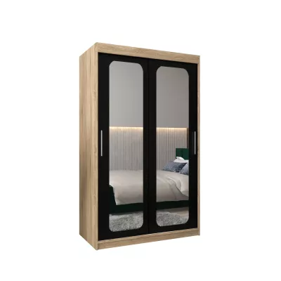 Zrcadlová skříň DONICELA 2 - 120 cm, sonoma / černá