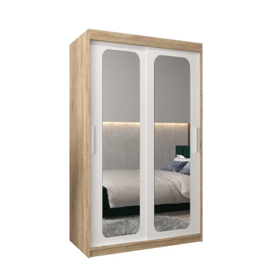 Zrcadlová skříň DONICELA 2 - 120 cm, sonoma / bílá