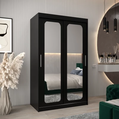 Zrcadlová skříň DONICELA 2 - 120 cm, černá