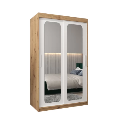 Zrcadlová skříň DONICELA 2 - 120 cm, artisan / bílá