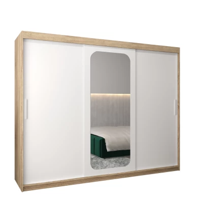 Zrcadlová skříň DONICELA 1 - 250 cm, sonoma / bílá