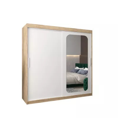 Zrcadlová skříň DONICELA 1 - 200 cm, sonoma / bílá