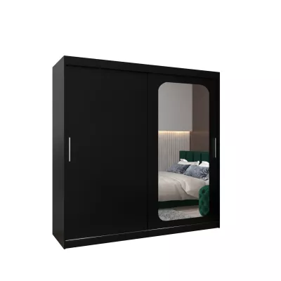 Zrcadlová skříň DONICELA 1 - 200 cm, černá