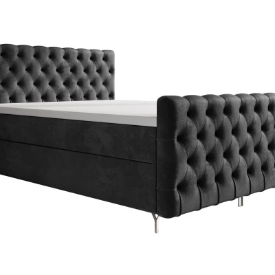 Čalouněná postel 140x200 ADRIA PLUS s úložným prostorem - světle grafitová