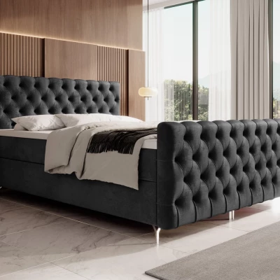 Čalouněná postel 160x200 ADRIA COMFORT PLUS s úložným prostorem - světle grafitová