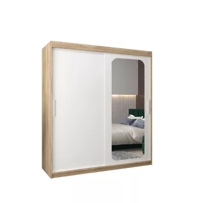 Zrcadlová skříň DONICELA 1 - 180 cm, sonoma / bílá