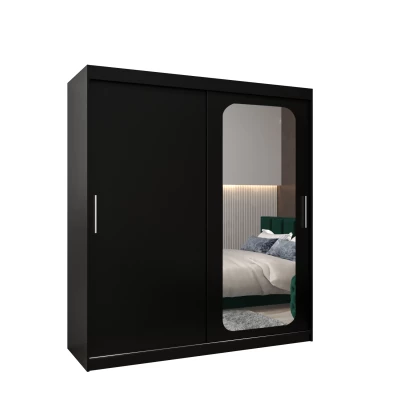 Zrcadlová skříň DONICELA 1 - 180 cm, černá