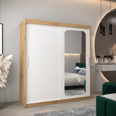 Zrcadlová skříň DONICELA 1 - 180 cm, artisan / bílá