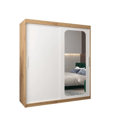 Zrcadlová skříň DONICELA 1 - 180 cm, artisan / bílá