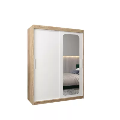 Zrcadlová skříň DONICELA 1 - 150 cm, sonoma / bílá