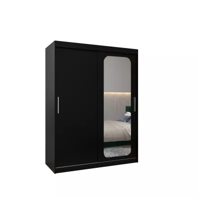 Zrcadlová skříň DONICELA 1 - 150 cm, černá