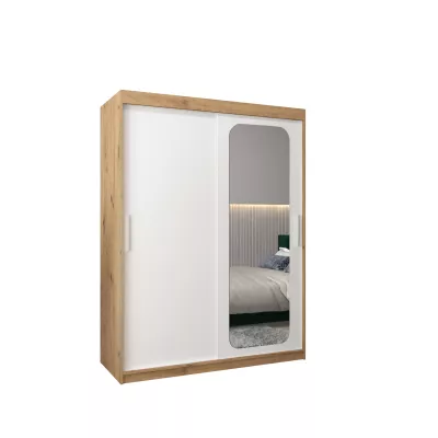 Zrcadlová skříň DONICELA 1 - 150 cm, artisan / bílá