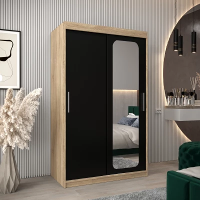 Zrcadlová skříň DONICELA 1 - 120 cm, sonoma / černá