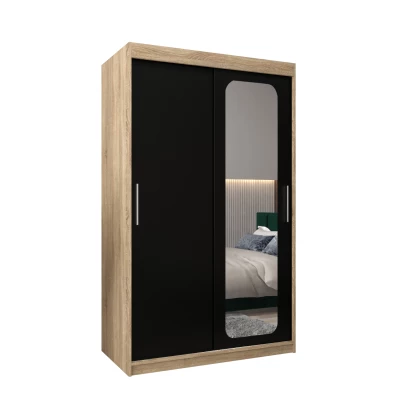 Zrcadlová skříň DONICELA 1 - 120 cm, sonoma / černá