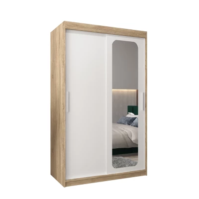 Zrcadlová skříň DONICELA 1 - 120 cm, sonoma / bílá