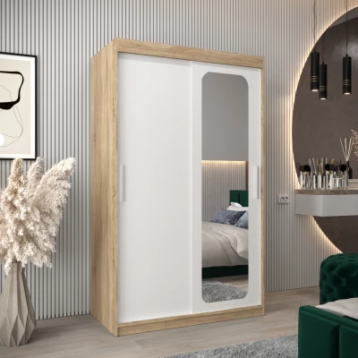 Zrcadlová skříň DONICELA 1 - 120 cm, sonoma / bílá